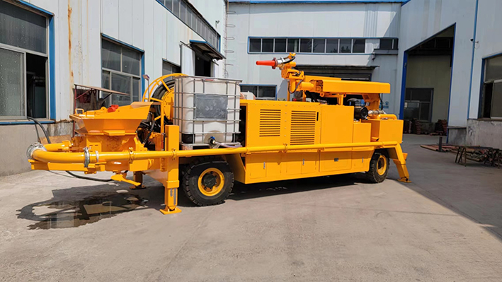 疫情防控不松懈，柴油機(jī)礦用混凝土濕式噴射車正常發(fā)貨！