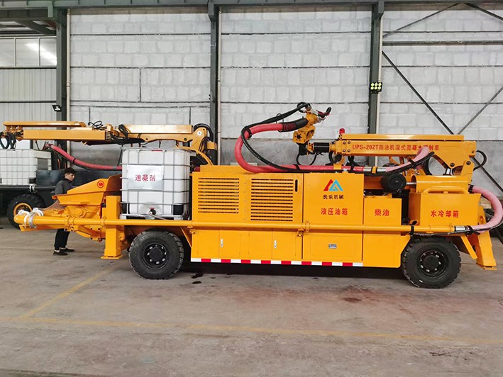 疫情防控不松懈，柴油機(jī)礦用混凝土濕式噴射車正常發(fā)貨！